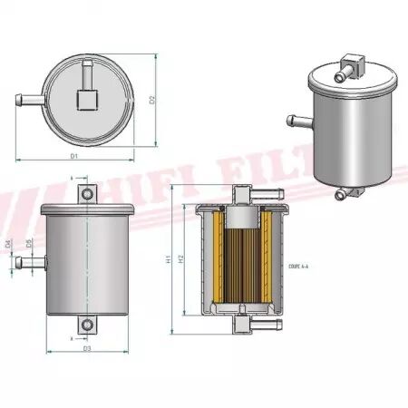 Filtre a gasoil sn 80008 hifi filter