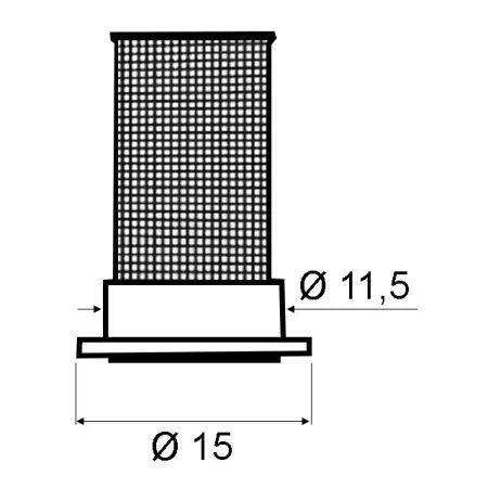 Filtre de buse cylindrique bleu 50 mesch