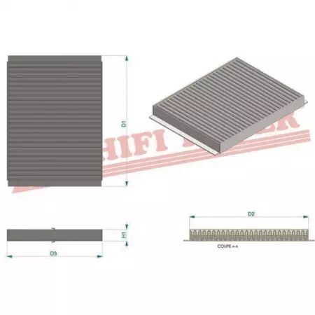 Filtre habitacle sc 40142 hifi filter