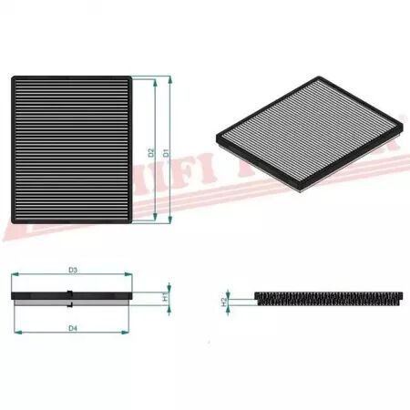 Filtre habitacle sc 50168 hifi filter