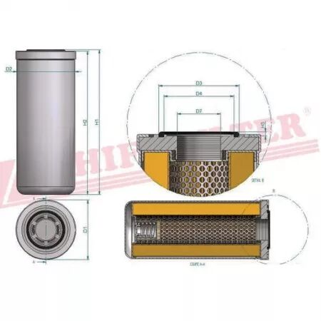 Filtre hydraulique sh 66236 hifi filter