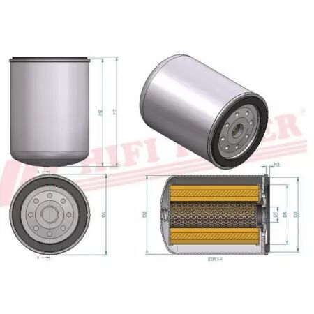 Filtre hydraulique sh 70182 hifi filter