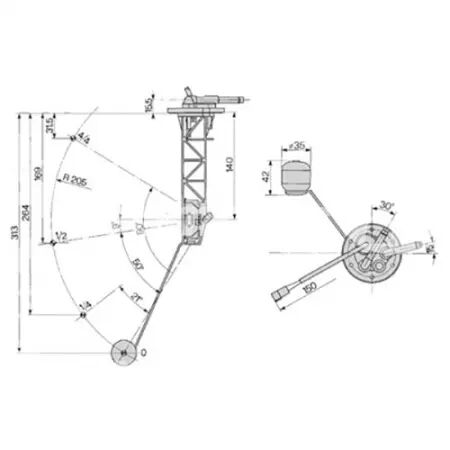 Flotteur de reservoir adaptable Case Ih/Fiat