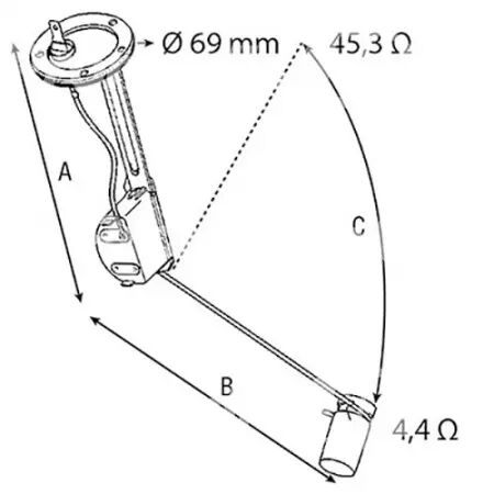 Flotteur de reservoir adaptable David Brown