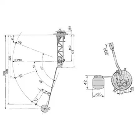 Flotteur de reservoir adaptable Fiat