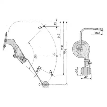 Flotteur de reservoir adaptable Fiat