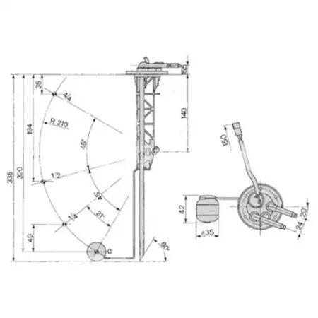 Flotteur de reservoir adaptable Fiat