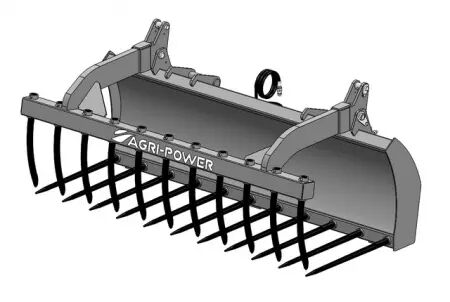 Fourche a grappin ap-fg avec dents longueur 2100 mailleux