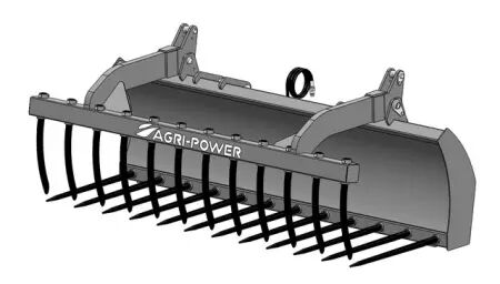 Fourche a grappin ap-fg avec dents longueur 2400 mailleux