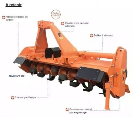 Fraise rotative viticulture - arboriculture - maraichage FERRAND