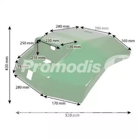 Garde boue arrière gauche adaptable John Deere