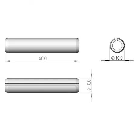 Goupille 10x50 dacromet/iso 8752  sip150429003