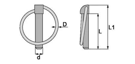 Goupille clips 10x45 mm sachet de 25