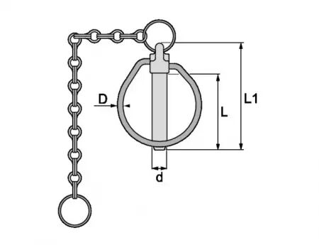 GOUPILLE CLIPS AVEC CHAÎNE POUR CÔNE