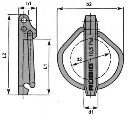 GOUPILLE CLIPS DE SÉCURITÉ DOUBLE SÉCURITÉ RUBIG - ZINGUÉ