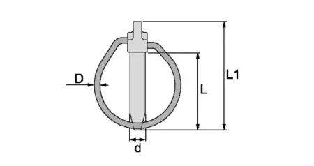 Goupille clips pour cône 15x62 mm