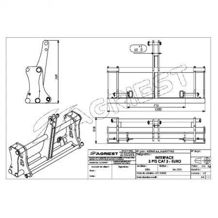 Interface 3 pts cat 3 - euro