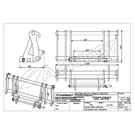 Interface chargeur euro/jcb etroit