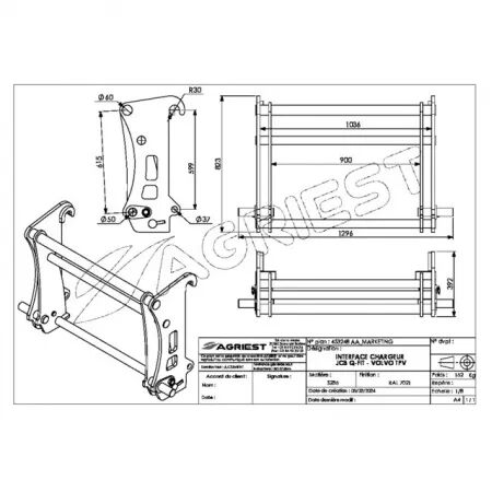 Interface chargeur jcb q-fit - volvo tpv