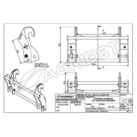 Interface chargeur jlg/faucheux blanc