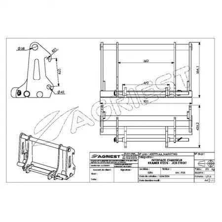 Interface chargeur kramer kt276 - jcb etroit