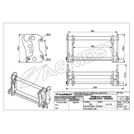 Interface chargeur kramer kt276 - manitou