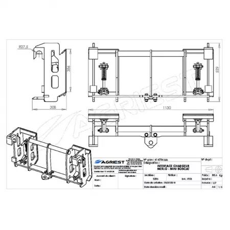 Interface chargeur merlo-mini bobcat