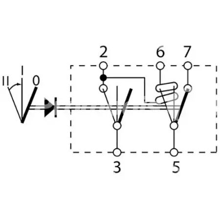 Interrupteur a bascule 3 positions avec retour automatique partiel