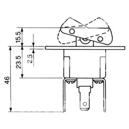 Interrupteur a bascule adaptable John Deere