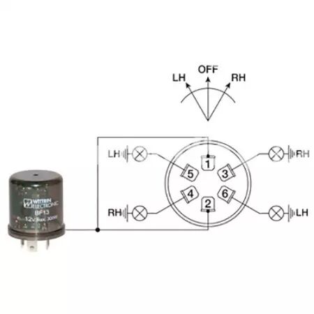 Interrupteur de clignotant adaptable Claas/Renault/Massey Ferguson