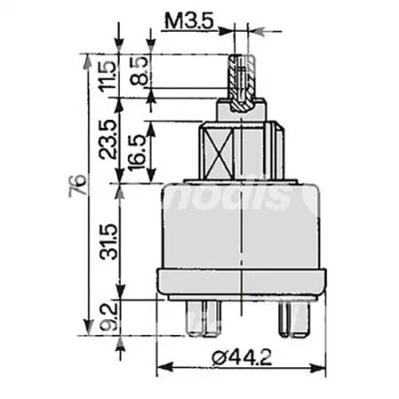 Interrupteur de prise de force adaptable Claas/Renault/Massey Ferguson