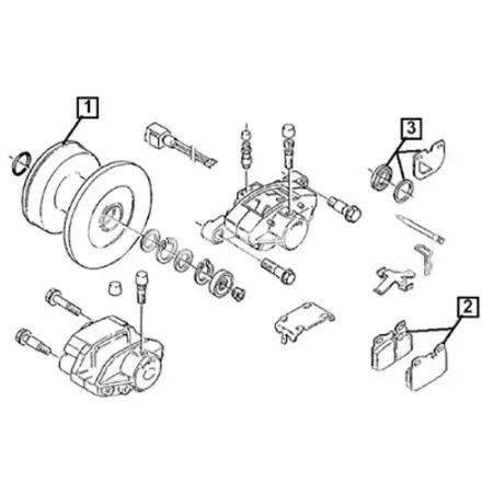 Jeu de 4 plaquettes de freins adaptable Deutz