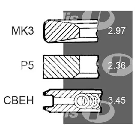 Jeu de segments d.106.50 mm adaptable Claas, Renault, John Deere