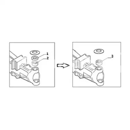 Joint de pivot adaptable Case-Ih/Claas/Renault/Ford/John Deere/Massey Ferguson/Mc Cormick/New Holland/Steyr