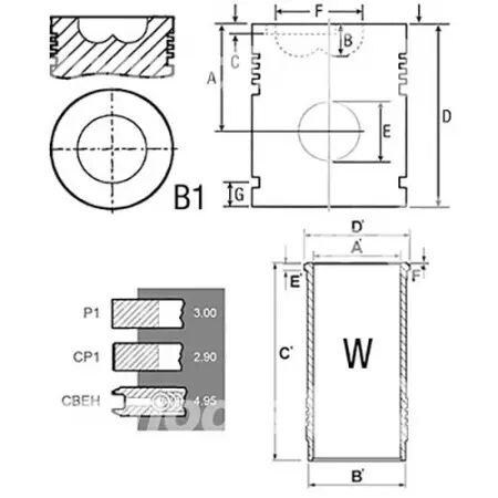 Joint spi adaptable 108x130x12.50