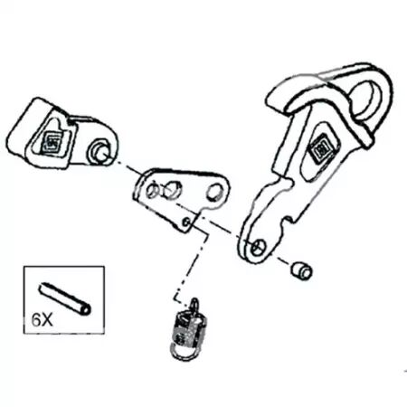 Kit de verrouillage crochet Cat.2s Massey Ferguson