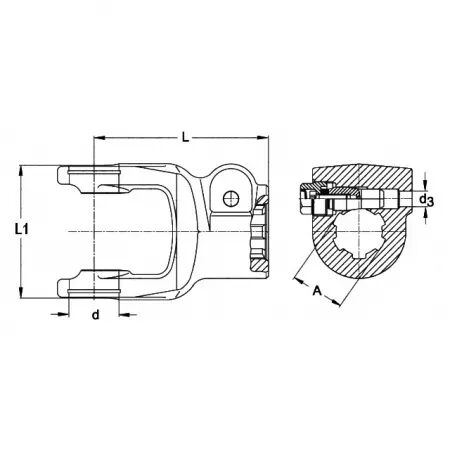 Mâchoire extrémité  1\ 3/4 6c agcc cr36x89 mm