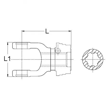 Machoire extremite 13/4 6c 32x76 verrou a billes qsg walterscheid