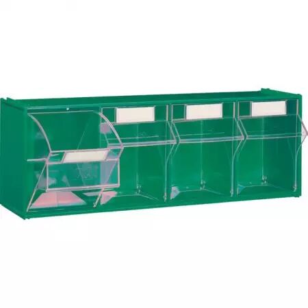 Module rouge 4 Casiers basculants transparents l600mm p177mm h206mm