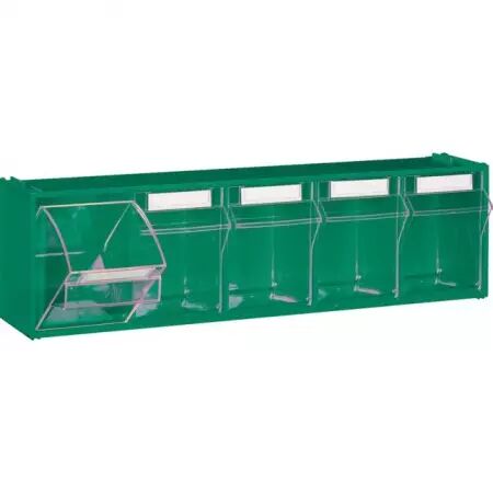 Module rouge 5 Casiers basculants transparents l600mm p135mm h164mm