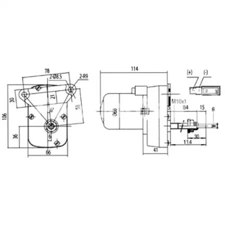 Moteur essuie glace adaptable Case Ih