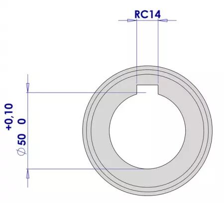 Moyeu de noix cm ø 50 rc 14