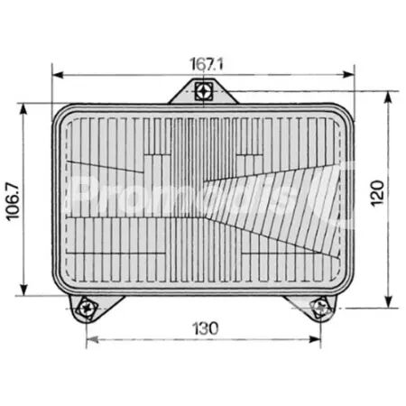 Optique de phare adaptable Case Fiat, Ford, New Holland, Steyr