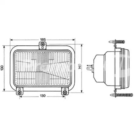 Optique de phare adaptable Fiat, Ford, New Holland