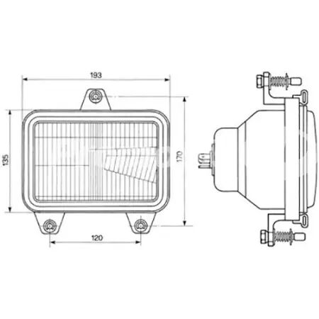 Optique de phare adaptable Fiat