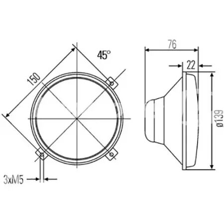 Optique de phare adaptable John Deere