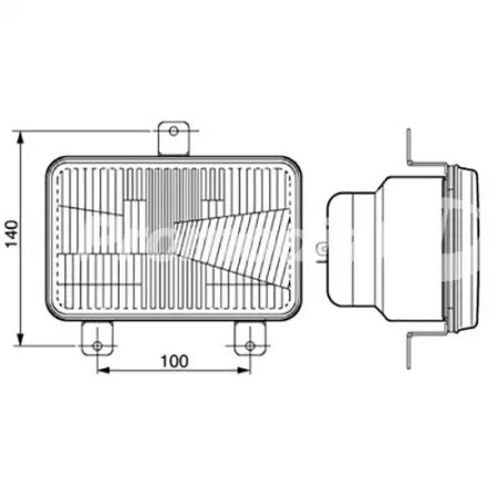 Optique de phare adaptable Massey Ferguson