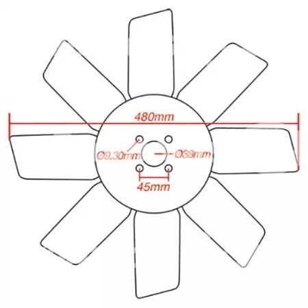 Pales de ventilateur adaptable John Deere