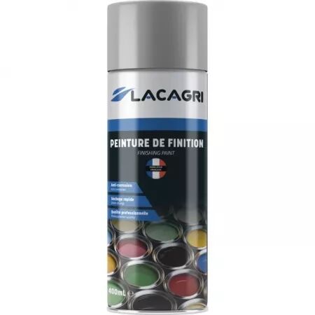 Peinture de finition gris alu aerosol 400ml lacagri