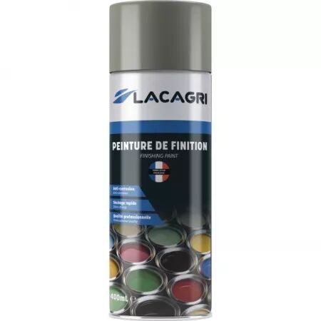 Peinture de finition gris clair mailleux  aerosol 400ml  lacagri